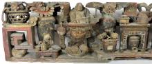 PAIR ANTIQUE TEMPLE CARVINGS