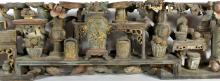 PAIR ANTIQUE TEMPLE CARVINGS