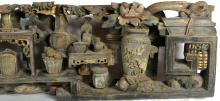PAIR ANTIQUE TEMPLE CARVINGS
