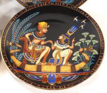 FOUR TUTANKHAMUN PLATES