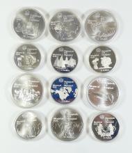 12 CANADIAN SILVER OLYMPIC COINS
