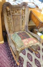 VICTORIAN WICKER ROCKING CHAIR