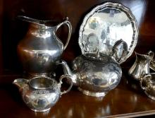 ELLIS BROTHERS TEA SET, ETC.