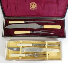TWO BOX LOTS OF CUTLERY AND WOODEN ITEMS