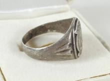 SILVER 1956 CLASS RING