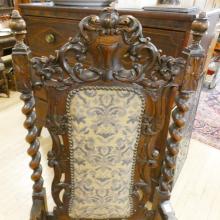 PAIR OF ANTIQUE OAK ARMCHAIRS