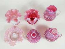 6 PIECES HOBNAIL GLASS