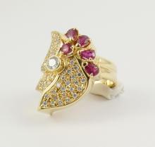 ONE-OF-A-KIND RUBY & DIAMOND RING