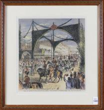 RARE ANTIQUE ENGRAVING WITH LOCAL INTEREST