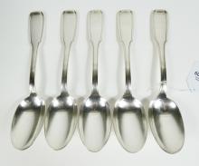 SET HEAVY SOLID SILVER TABLE SPOONS