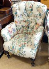BUTTON-BACK ARMCHAIR