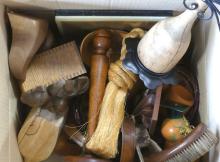 BOX LOT OF WOODEN ITEMS