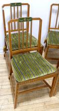 FOUR SATINWOOD SIDE CHAIRS