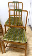 FOUR SATINWOOD SIDE CHAIRS