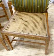 FOUR SATINWOOD SIDE CHAIRS