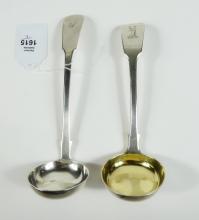 2 ANTIQUE STERLING LADLES