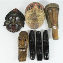 WOODEN TRIBAL MASKS