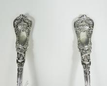 PAIR STERLING SALAD/SERVING SPOONS