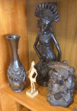 FIVE WOOD CARVINGS