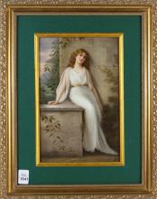 ANTIQUE KPM PORCELAIN PLAQUE