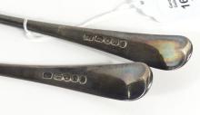 PAIR GEORGIAN SILVER SERVING SPOONS