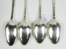 FOUR 18TH CENTURY STERLING SPOONS