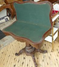 VICTORIAN FLIP-TOP GAMES TABLE