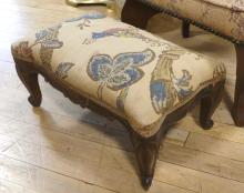 TWO DIMINUTIVE FOOTSTOOLS