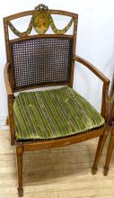 PAIR OF SATINWOOD ARMCHAIRS