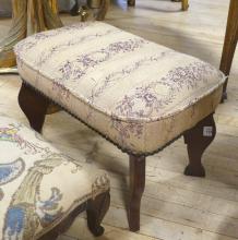 TWO DIMINUTIVE FOOTSTOOLS