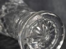 TWO CRYSTAL VASES