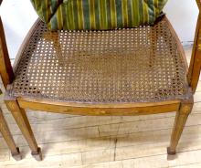 PAIR OF SATINWOOD ARMCHAIRS