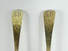 PAIR GEORGE III SERVING SPOONS