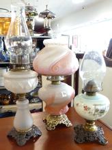 THREE OIL LAMPS