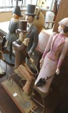 FIVE FOLK ART WOOD CARVINGS