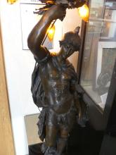 FIGURAL SPELTER LAMP