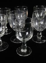RARE SET OF 8 CANADIAN GLASS GOBLETS CIRCA 1860-1870