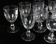RARE SET OF 8 CANADIAN GLASS GOBLETS CIRCA 1860-1870
