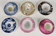 6 ANTIQUE CUPS & SAUCERS