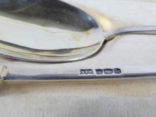 PAIR STERLING SILVER SERVING SPOONS