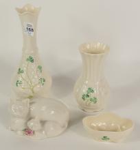 FOUR PIECES OF BELLEEK