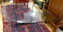 DESIGNER GLASS TEAR DROP COFFEE TABLE