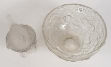 2 FROSTED GLASS BOWLS