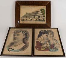 3 CURRIER & IVES PRINTS