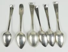 6 EARLY SILVER SPOONS
