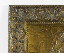 IMPRESSIVE ANTIQUE BRASS WALL PLAQUE