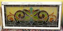 ANTIQUE STAINED GLASS WINDOW