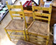 PRIMITIVE CHAIRS AND MILKING STOOL