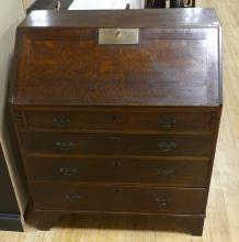 OAK SLANT-FRONT DESK