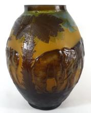 LARGE ART GLASS VASE